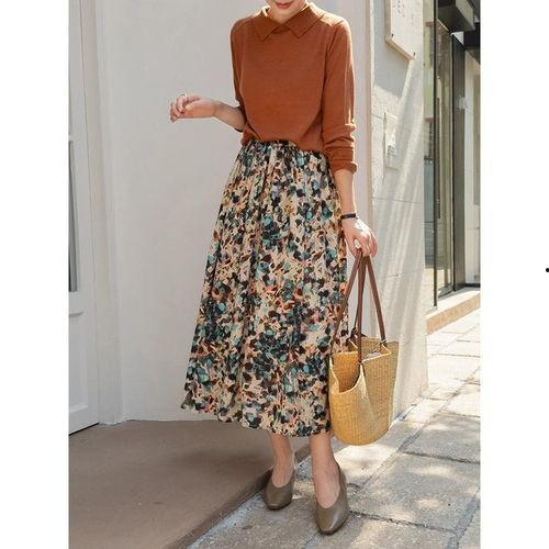 秋季长裙搭配图片,长裙搭配美学解析